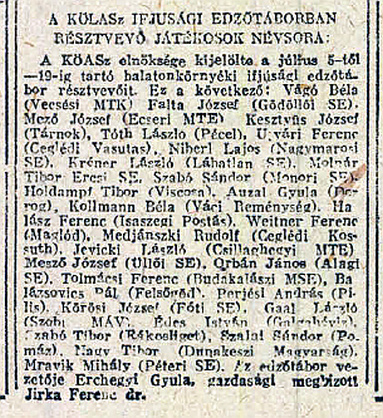 1948 Keszty�s J�nos K�LASZ T�BOR
